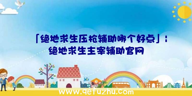 「绝地求生压枪辅助哪个好点」|绝地求生主宰辅助官网